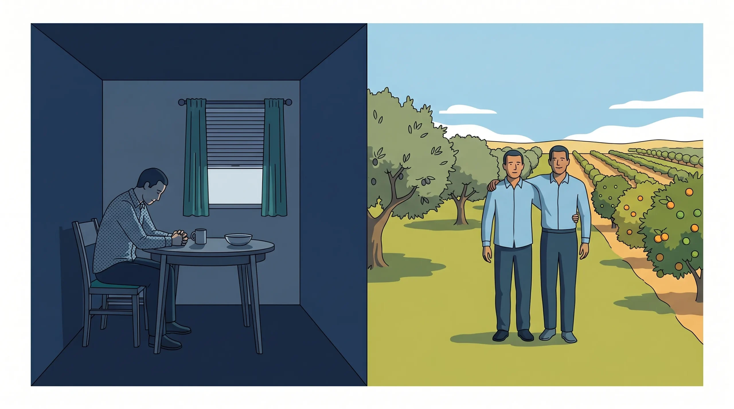 A quiet domestic setting that represents the familiar home environment where unsupervised alcohol detox is often attempted, illustrating the risks of withdrawing without clinical support