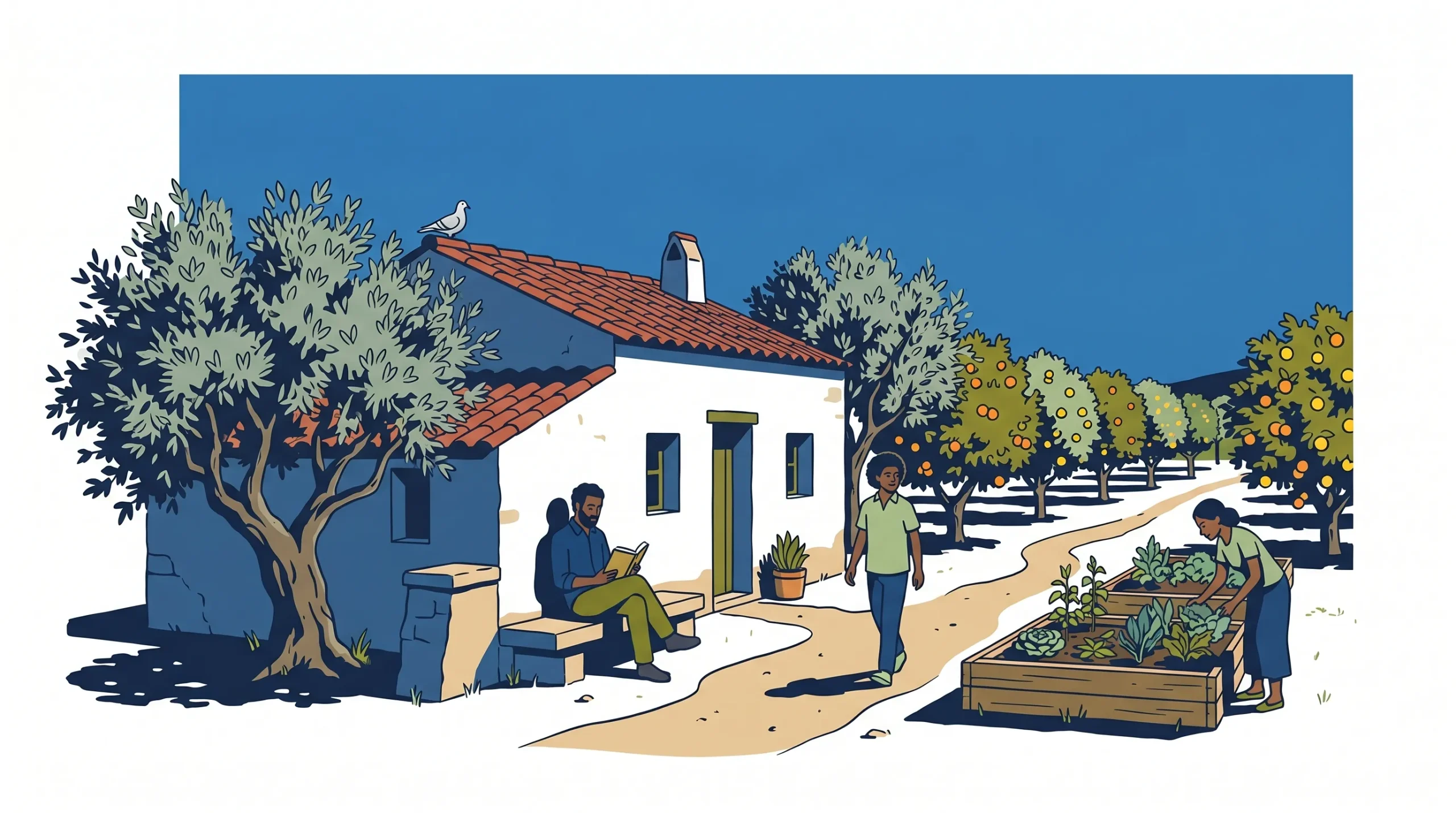 The Holina Village Cyprus residential setting, with farm land and open surroundings that form the therapeutic environment for supervised alcohol detox
