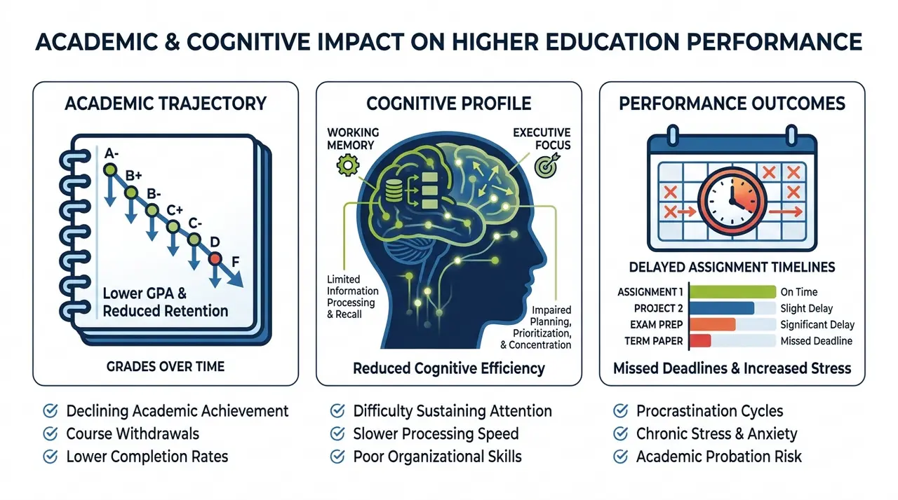 How university cannabis use affects grades and short-term memory